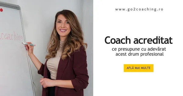 Andreea Giurgilă, coach acreditat, susținând un curs de coaching
