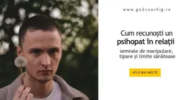 Cum recunoști un psihopat în relații și cum îți protejezi inima? Ghid practic despre manipulare emoțională, love bombing și limite sănătoase.