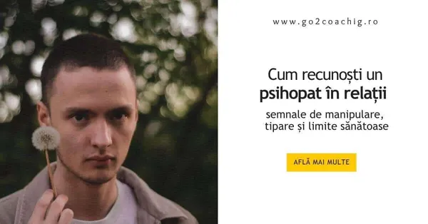 Cum recunoști un psihopat în relații și cum îți protejezi inima? Ghid practic despre manipulare emoțională, love bombing și limite sănătoase.