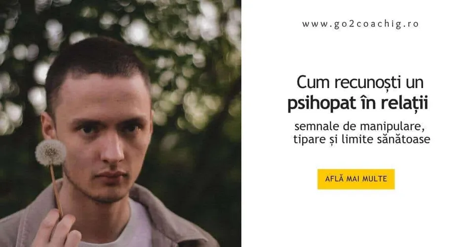 Cum recunoști un psihopat în relații și cum îți protejezi inima? Ghid practic despre manipulare emoțională, love bombing și limite sănătoase.